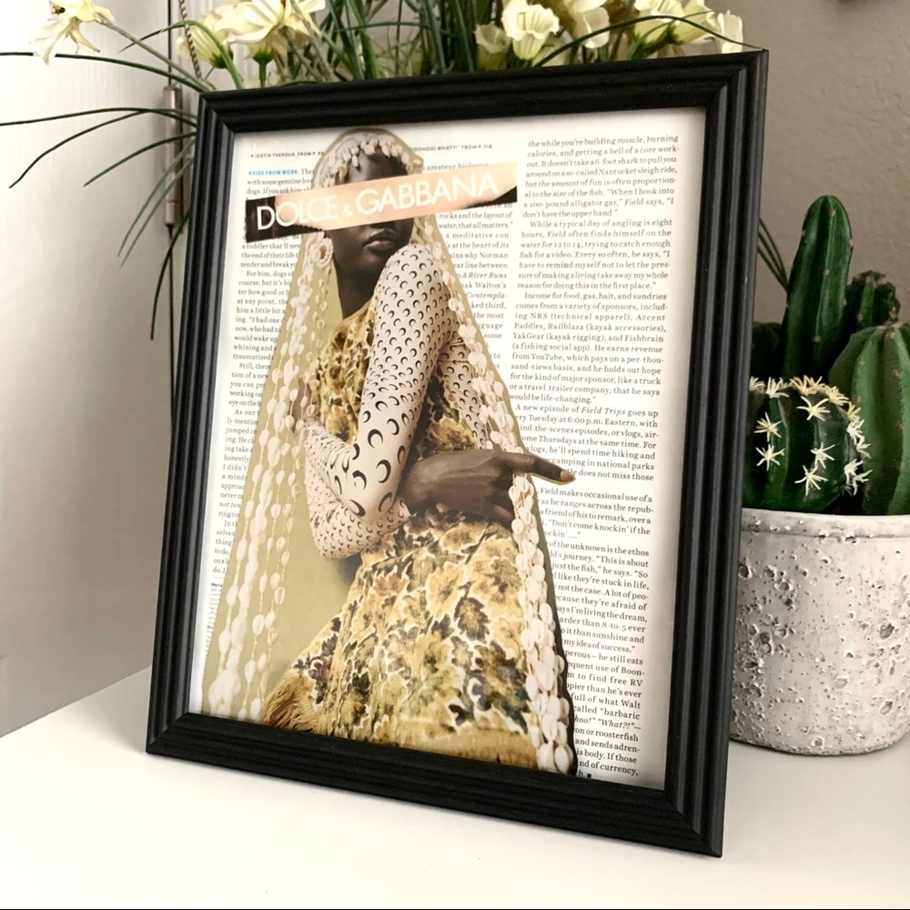 Dolce & Gabbana Gold‎ Editorial Wall Art Fashion Collage Luxe Decor